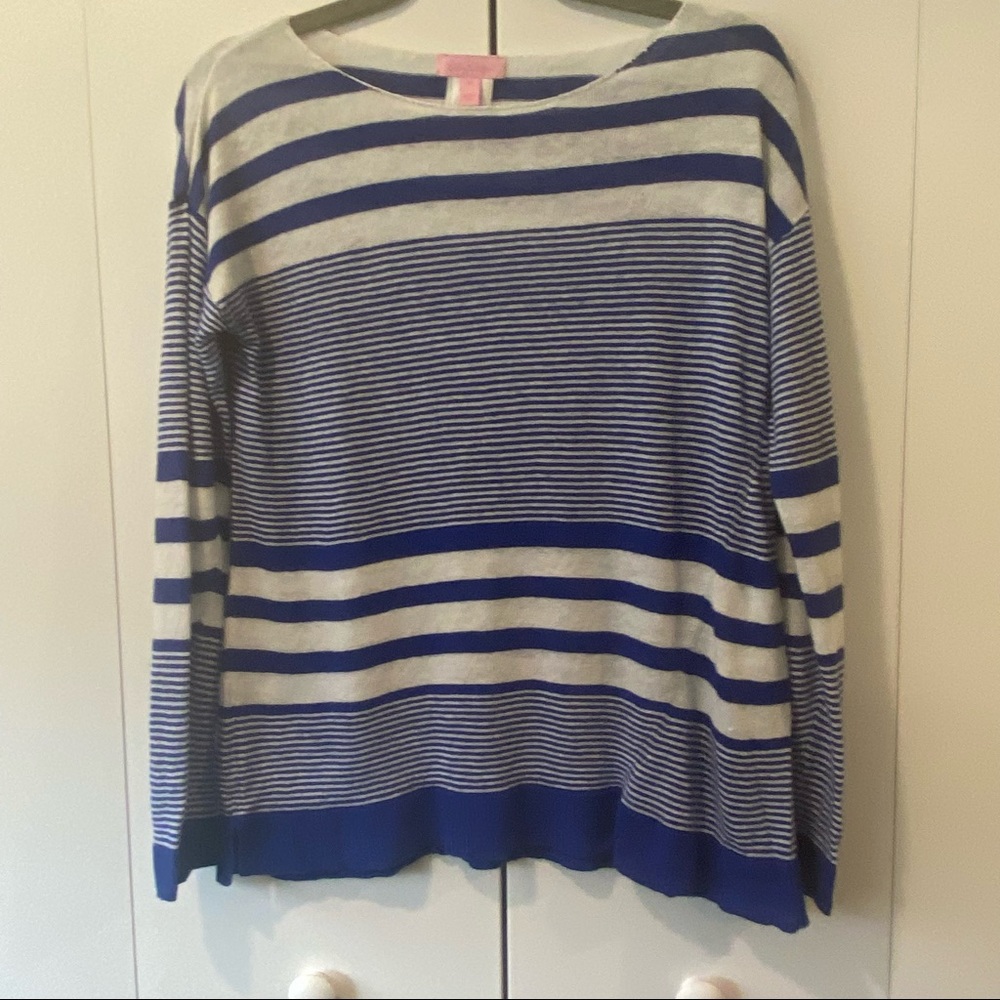 Lilly Pulitzer Camilla Striped Boatneck Linen Sweater